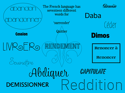 17 French Words For Surrender font french surrender