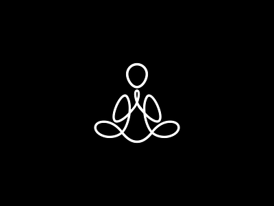 Namaste design line art logo meditation namaste vector yoga