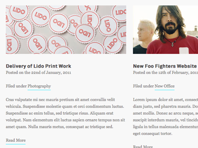 Touch News Page typography