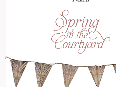 Spring In The Courtyard aphrodite slim baskerville bunting vintage