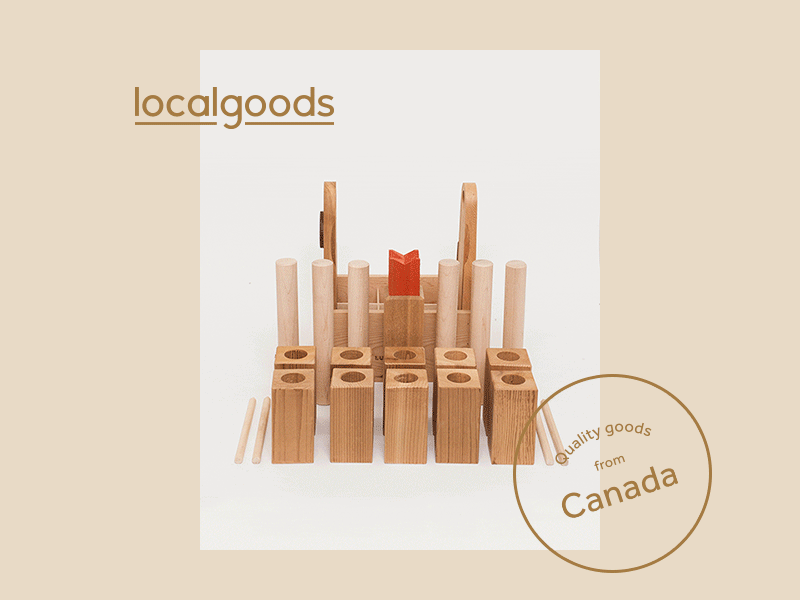 Local Goods branding canada gif kubb shopify store