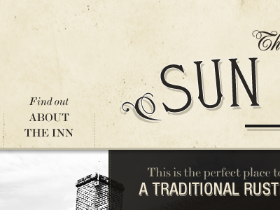 The Sun Inn logo texture typography