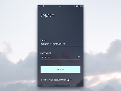 Smosy - login creative direction design fields form interface login ui ui animation user interface ux