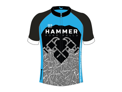 Hammer Road Rally Jersey cycling kit design flat jersey