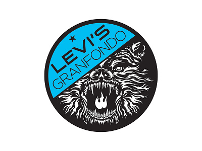 Levi's GranFondo branding circular design flat icon illustration logo sticker stickers