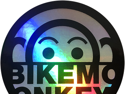 Unicorn Hide Bike Monkey Sticker brand branding hologram holographic illustration logo sticker stickers unicorn