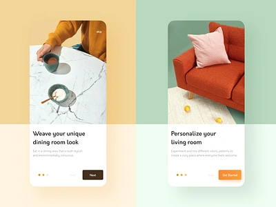 Furniture App • On Boarding app design furniture furniture app minimal onboarding ui ux