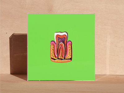 Paper art - Tooth art colorpaper design graphic design illustration paper print product design tooth