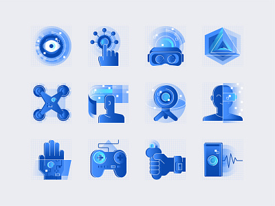 VR/AR illustration set