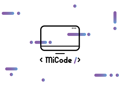 MiCode Logo branding design flat gradient icon logo minimal vector