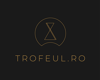 Trofeul.ro Logo branding company company logo design flat icon illustration logo minimal trophy typography vector