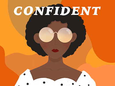 Confident african american design empowerment female empowerment flat girl power illustration minimal procreate app woman woman illustration