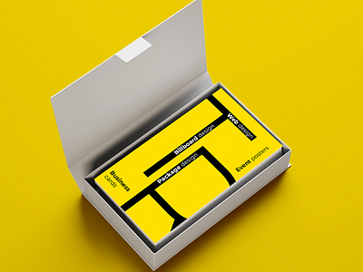 Business card branding business card design eye catching typography yellow