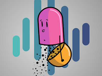 Rmpty pill character design illustration vector