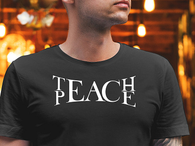 TeacH PeacE art concept design serifs tshirt graphics typography