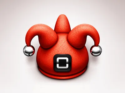 Mocks 3d app bells buckle fabric hat icon jester mac metal shiny