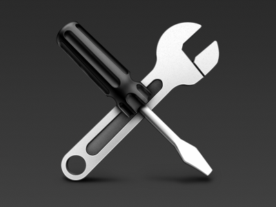 Utilities flathead icon mac metal screwdriver spanner utilities wrench
