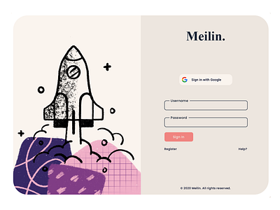 Meilin Splash Page! account design illustration login signup splash page ui ux web design webdesign website