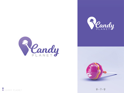Candy Planet blue and white candy creative design icon logo minimal minimal logo planet vector white