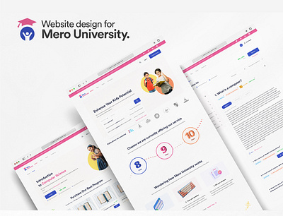 Mero University Web Design brand design brand designer corporate branding corporate design designer education app figma makura ui ui designer website design