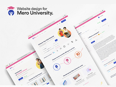 Mero University Web Design brand design brand designer corporate branding corporate design designer education app figma makura ui ui designer website design