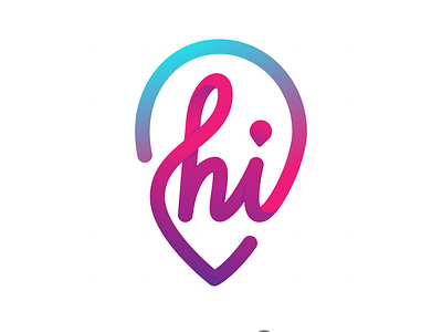 Hi Logo Concept for Tourism App