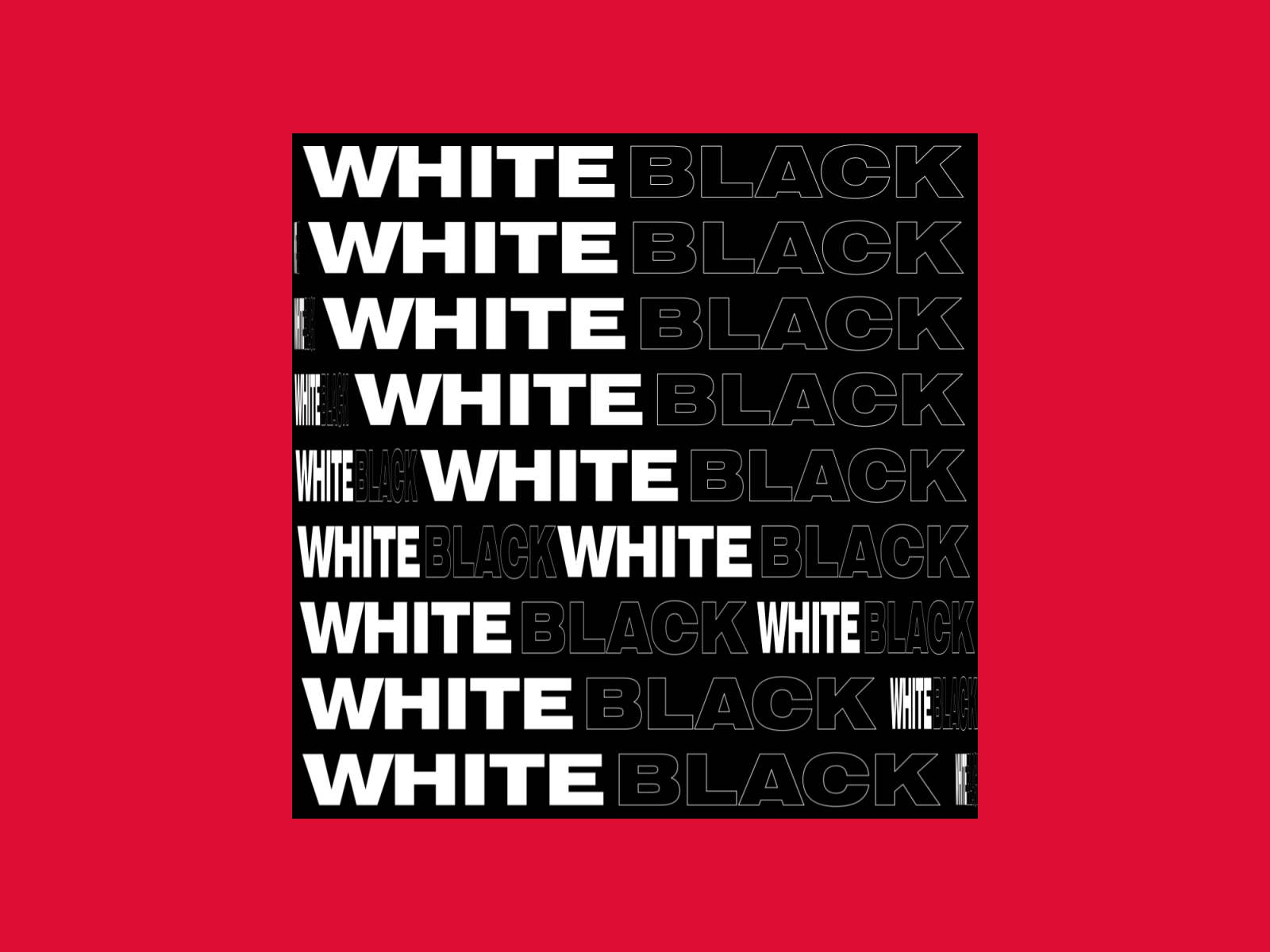 White. Black. animation black kinetic kinetic type kinetictype poster type typography white