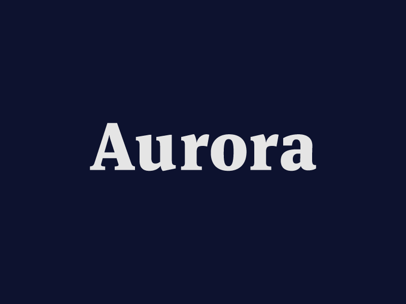 Aurora's logotype animation blue branding design logo logotype simple type typography