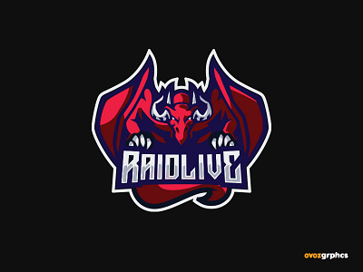 Raidlive Logo badge brand branding esports game gaming logo logo 3d mascot sports vector