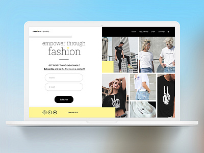 Landing Page - Fashion ecommerce fashion landing page ui user interface web design webpage design website yellow