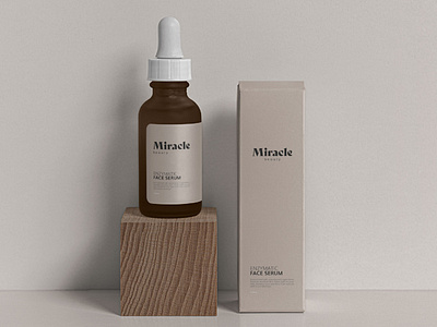 Miracle skincare branding design logo packagedesign packaging serum skincare skincare logo typography