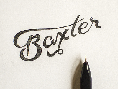 Baxter b hand lettered hand lettering moleskine pencil script