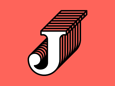 Letter J extruded j letter type