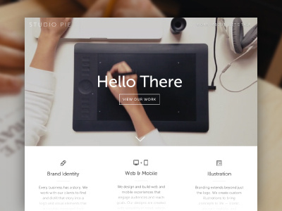 Fresh Website for Studio Pie agency branding homepage web design website