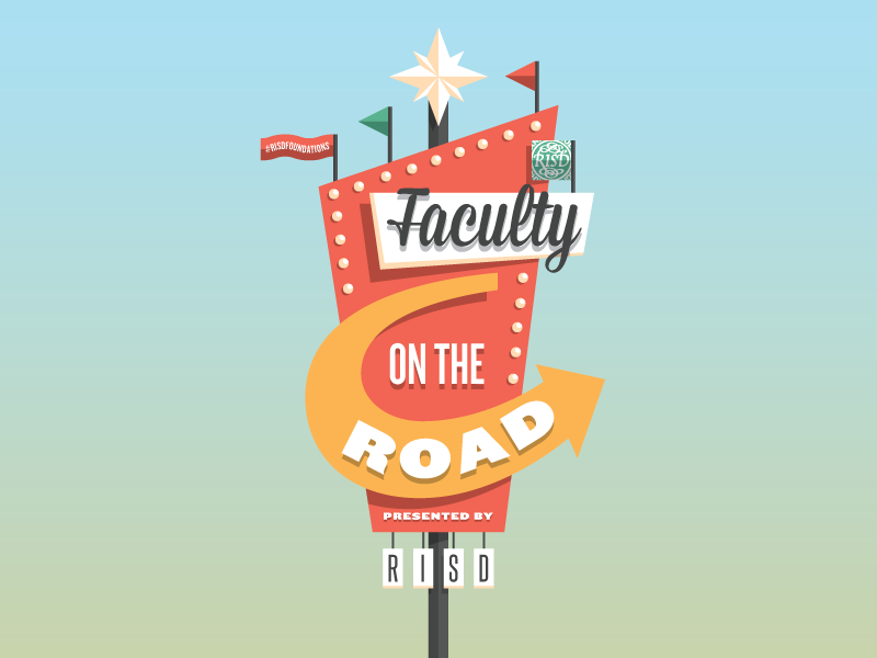 Risd Faculty On The Road Postcard sign motel signage route 66 america risd