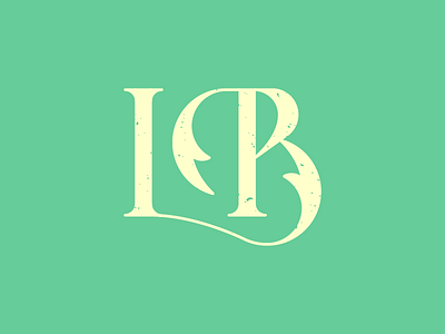 LB Monogram 2 b green l lettering monogram texture type type design typography