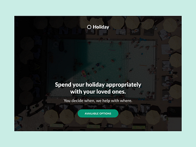 Holiday Booking - Landing Page booking hero section holiday holiday booking landing page video background