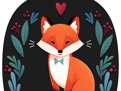 Milou children illustration fox illustration poster