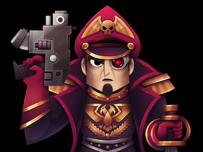 Commisar character commissar illustration warhammer