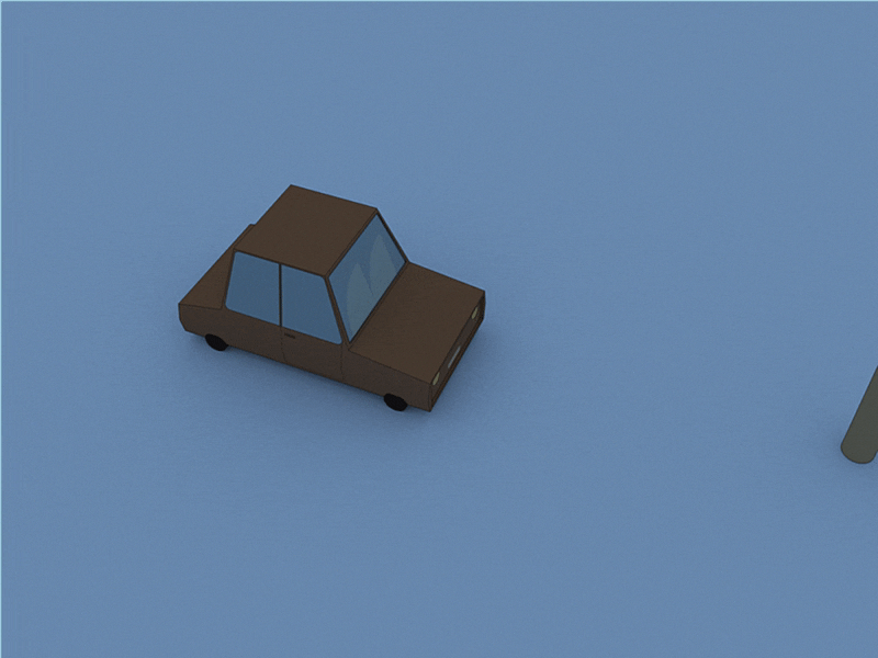 car 3d animation vector