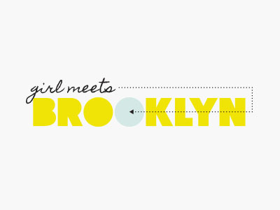 girl meets brooklyn logo concept blog logo