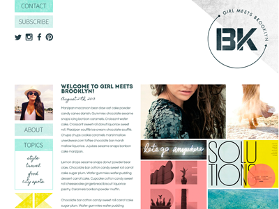 Girl Meets Brooklyn blog design