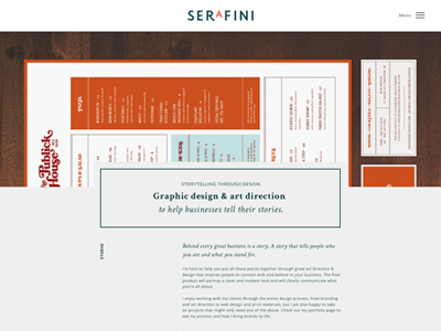 Serafini Site portfolio site web design