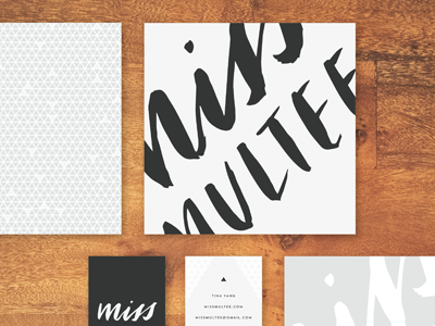 Multee Brand business card calligraphy notecard print stationery