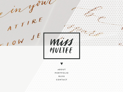 Multee Web calligrapher website design