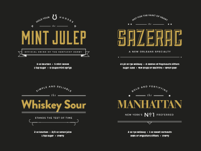 Whiskey Cocktails bourbon poster design scotch typography whiskey