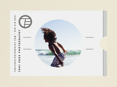 Toni Edge Photo Sleeve letterpress packaging photo sleeve photography
