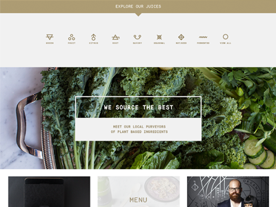 O+A Site food health juice responsive web design site design