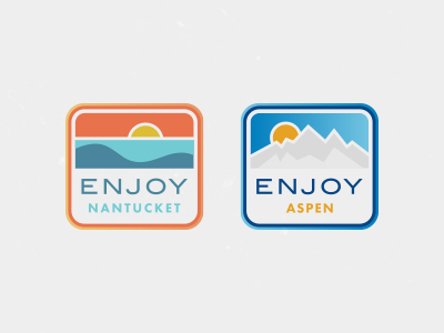 Enjoy badge illustration location logo
