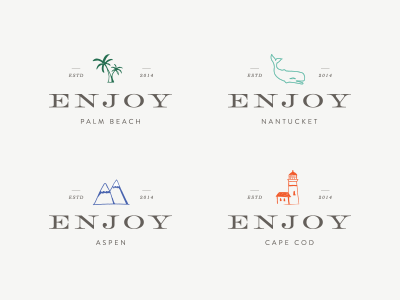 Enjoy 2 illustration logo travel